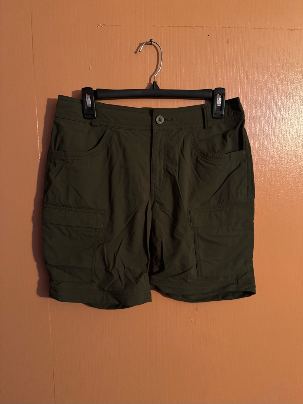 REI Women’s Cargo Hiking Shorts Olive Green Outdoor Size 8
